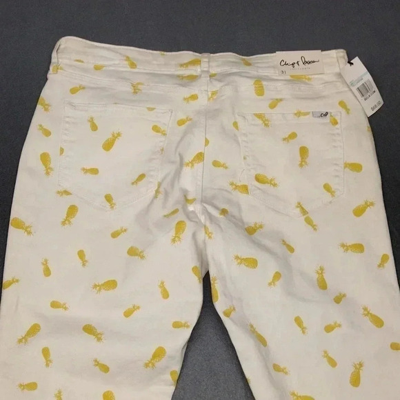 Chip & Pepper Syd Skinny Ankle Pineapple Print Pants Size 31 - Picture 16 of 16